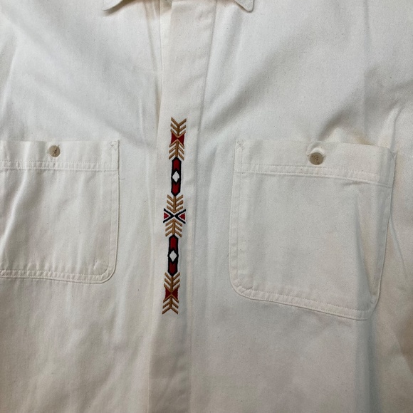 Vintage Mid-West Garment CO Canada XXL Western Embroidered Shirt Cotton - Picture 3 of 12